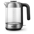 Чайник PHILIPS HD9339/80, 1,7 л, 2200 Вт, закрытый нагревательный элемент, стекло, серебристый 456948