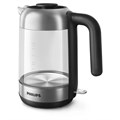 Чайник PHILIPS HD9339/80, 1,7 л, 2200 Вт, закрытый нагревательный элемент, стекло, серебристый 456948