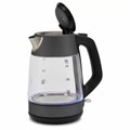 Чайник POLARIS PWK 1760CGL, 1,7 л, 1850-2150 Вт, закрытый нагревательный элемент, стекло, графитовый, 37418 456759