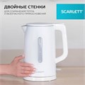 Чайник SCARLETT SC-EK21S31, 1,5 л, 2200 Вт, закрытый нагревательный элемент, двойные стенки, белый 457209