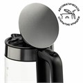 Чайник SCARLETT SC-EK27G101, 1,8 л, 2200 Вт, закрытый нагревательный элемент, стекло, черный 455911