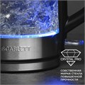 Чайник SCARLETT SC-EK27G101, 1,8 л, 2200 Вт, закрытый нагревательный элемент, стекло, черный 455911