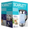 Чайник SCARLETT SC-EK27G101, 1,8 л, 2200 Вт, закрытый нагревательный элемент, стекло, черный 455911