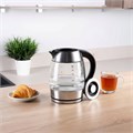 Чайник SCARLETT SC-EK27G13, 2 л, 2200 Вт, закрытый нагревательный элемент, стекло, стальной 457215