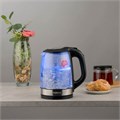 Чайник SCARLETT SC-EK27G19, 2,2 л, 2200 Вт, закрытый нагревательный элемент, стекло, черный 453674