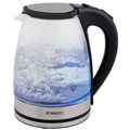 Чайник SCARLETT SC-EK27G35, 1,8 л, 1800 Вт, закрытый нагревательный элемент, стекло, стальной 457214
