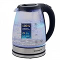 Чайник SCARLETT SC-EK27G88, 1,8 л, 1800 Вт, закрытый нагревательный элемент, стекло, черный 457207