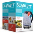 Чайник SCARLETT SC-EK27G88, 1,8 л, 1800 Вт, закрытый нагревательный элемент, стекло, черный 457207