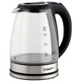 Чайник SCARLETT SC-EK27G88, 1,8 л, 1800 Вт, закрытый нагревательный элемент, стекло, черный 457207