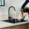 Чайник SCARLETT SC-EK27G88, 1,8 л, 1800 Вт, закрытый нагревательный элемент, стекло, черный 457207