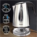 Чайник SONNEN KT-1721, 1,7 л, 2200 Вт, закрытый нагревательный элемент, нержавеющая сталь, черный, подсветка, 454347 454347