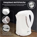 Чайник SONNEN KT-1758, 1,7 л, 2200 Вт, закрытый нагревательный элемент, пластик, белый, 453415 453415