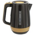 Чайник SONNEN KT-1776, 1,7 л, 2200 Вт, закрытый нагревательный элемент, пластик, черный/горчичный, 453418 453418
