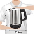 Чайник SONNEN KT-1785, 1,7 л, 2200 Вт, закрытый нагревательный элемент, нержавеющая сталь, 453420 453420