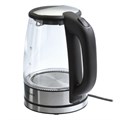 Чайник SONNEN KT-1788, 1,7 л, 2200 Вт, закрытый нагревательный элемент, стекло, черный, подсветка, 454349 454349