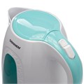 Чайник SONNEN KT-2016, 2 л, 2200 Вт, закрытый нагревательный элемент, пластик, белый/голубой, 453417 453417