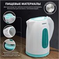 Чайник SONNEN KT-2016, 2 л, 2200 Вт, закрытый нагревательный элемент, пластик, белый/голубой, 453417 453417