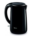 Чайник TEFAL KO260830, 1,7 л, 2150 Вт, закрытый нагревательный элемент, двойные стенки, пластик, черный, 7211002465 456512