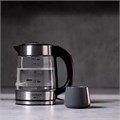 Чайник TIMBERK T-EK27G03, 1,7 л, 2200 Вт, закрытый нагревательный элемент, ТЕРМОРЕГУЛЯТОР, стекло, стальной 457220