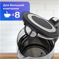 Чайник с терморегулятором и дисплеем, ДВОЙНЫЕ СТЕНКИ, SONNEN KT-8717, 1,7 л, 2200 Вт, черный, 454687 454687