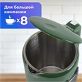 Чайник с терморегулятором и дисплеем, ДВОЙНЫЕ СТЕНКИ, SONNEN KT-8723EG, 1,7 л, 2200 Вт, изумрудный, 454689 454689