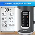 Чайник с терморегулятором и дисплеем, ДВОЙНЫЕ СТЕНКИ, SONNEN KT-8723G, 1,7 л, 2200 Вт, серый, 454690 454690
