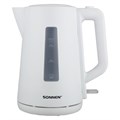 Чайник электрический SONNEN KT-1303, 1,7 л, 2200 Вт, пластик, белый, 456374 456374