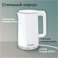 Чайник электрический с двойными стенками SONNEN KT-8718W, 1,7 л, 2200 Вт, белый, 454685 454685