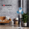 Вентилятор напольный SONNEN FS40-A104 Line, 45 Вт, 3 скоростных режима, белый/синий, 451034 451034