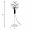 Вентилятор напольный, 3 режима, пульт ДУ, SONNEN TF-45W-40-520, d=40 см, 45 Вт, белый, 454788, FS-40-520 454788