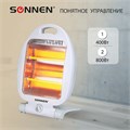 Обогреватель инфракрасный SONNEN RH06, 800 Вт, 2 режима работы, напольная установка, белый, 455737 455737