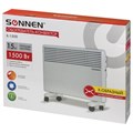 Обогреватель-конвектор SONNEN X-1500, 1500 Вт, напольная/настенная установка, белый, 453495 453495