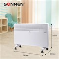 Обогреватель-конвектор SONNEN X-2000, 2000 Вт, напольная/настенная установка, белый, 453496 453496