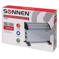 Обогреватель-конвектор SONNEN Y-02S, 1500 Вт, 3 режима работы, белый/черный, 453494 453494