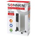 Обогреватель масляный SONNEN DFS-07, 1500 Вт, 7 секций, белый, 453498 453498