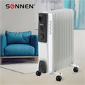 Обогреватель масляный SONNEN DFS-09, 2000 Вт, 9 секций, белый, 453499 453499