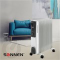Обогреватель масляный SONNEN DFS-11, 2500 Вт, 11 секций, белый, 453500 453500