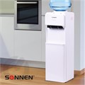 Кулер для воды SONNEN FE-02, напольный, НАГРЕВ/ОХЛАЖДЕНИЕ ЭЛЕКТРОННОЕ, 2 крана, белый, 454996 454996