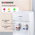 Кулер для воды SONNEN FS-01, напольный, НАГРЕВ/ОХЛАЖДЕНИЕ ЭЛЕКТРОННОЕ, 2 крана, белый, 452419 452419