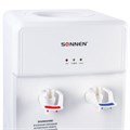 Кулер для воды SONNEN FS-01, напольный, НАГРЕВ/ОХЛАЖДЕНИЕ ЭЛЕКТРОННОЕ, 2 крана, белый, 452419 452419