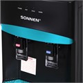 Кулер для воды SONNEN FSC-02W TURBO напольный, ТУРБОНАГРЕВ/ОХЛАЖДЕНИЕ КОМПРЕССОРНОЕ, шкаф, 2 крана, черный, 456171 456171