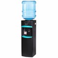 Кулер для воды SONNEN FSC-02W TURBO напольный, ТУРБОНАГРЕВ/ОХЛАЖДЕНИЕ КОМПРЕССОРНОЕ, шкаф, 2 крана, черный, 456171 456171