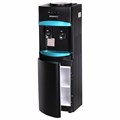 Кулер для воды SONNEN FSC-02W TURBO напольный, ТУРБОНАГРЕВ/ОХЛАЖДЕНИЕ КОМПРЕССОРНОЕ, шкаф, 2 крана, черный, 456171 456171