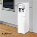 Кулер для воды SONNEN FSE-02BW, напольный, нагрев/охлаждение, НИЖНЯЯ ЗАГРУЗКА, 2 крана, белый, 456170 456170