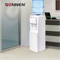 Кулер для воды SONNEN FSE-02i, напольный, НАГРЕВ/ОХЛАЖДЕНИЕ ЭЛЕКТРОННОЕ, шкаф, 2 крана, белый, 455742 455742