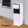 Кулер для воды SONNEN FSE-02SA, напольный, НАГРЕВ/ОХЛАЖДЕНИЕ ЭЛЕКТРОННОЕ, 2 крана, белый, 455414 455414