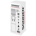 Кулер для воды SONNEN FSE-02Wc, напольный, НАГРЕВ/ОХЛАЖДЕНИЕ ЭЛЕКТРОННОЕ, шкаф, 2 крана, белый, 456167 456167