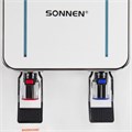 Кулер для воды SONNEN FSE-02Wc, напольный, НАГРЕВ/ОХЛАЖДЕНИЕ ЭЛЕКТРОННОЕ, шкаф, 2 крана, белый, 456167 456167