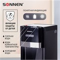 Кулер для воды SONNEN FSE-03B, напольный, нагрев/охлаждение, НИЖНЯЯ ЗАГРУЗКА, 3 крана, черный, 454998 454998