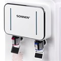 Кулер для воды SONNEN TSE-02W, настольный, НАГРЕВ/ОХЛАЖДЕНИЕ ЭЛЕКТРОННОЕ, 2 крана, белый, 456173 456173
